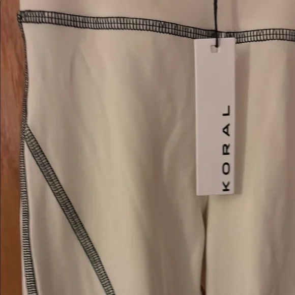 NWT Koral White and Black Leggings Small - Picture 2 of 5